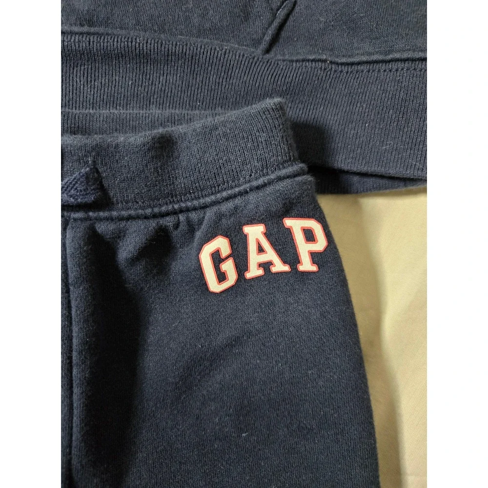 Baby Gap‎ Navy Blue Pink Logo Hoodie and Sweatpants Tracksuit Set 3-6 Months